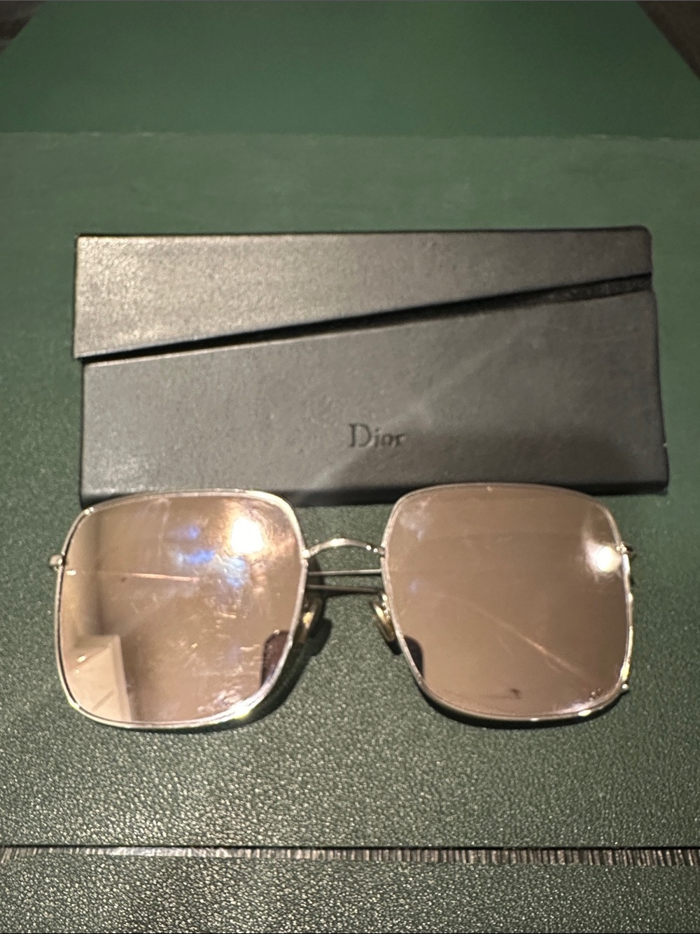 Dior Silver Frame Sunglasses with silver Lenses